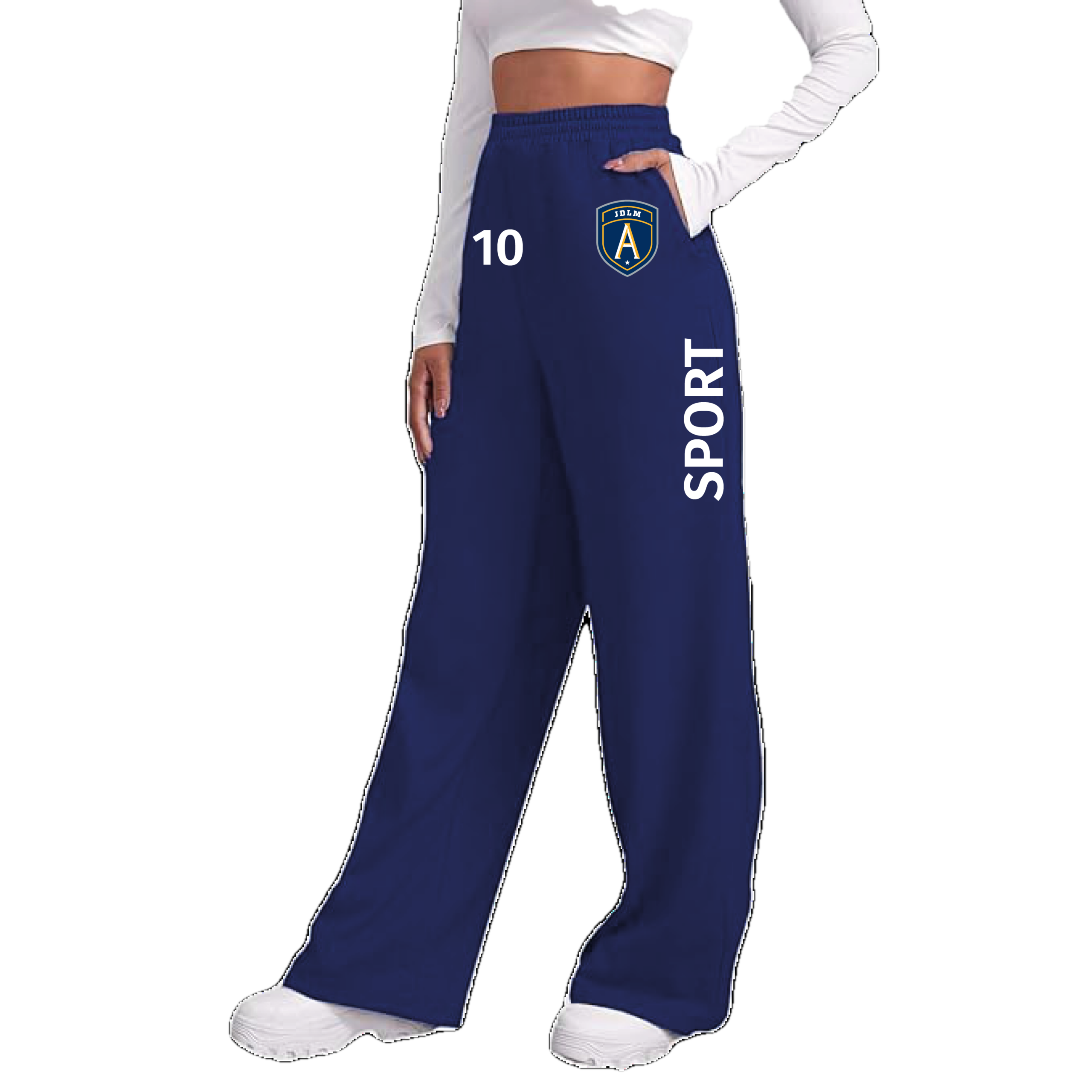 Pantalon Jogging Femme Blue M Logo modifié